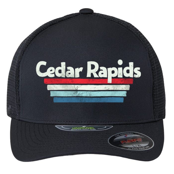 70s 80s Cedar Rapids Iowa Flexfit Unipanel Trucker Cap