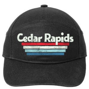 70s 80s Cedar Rapids Iowa 7-Panel Snapback Hat