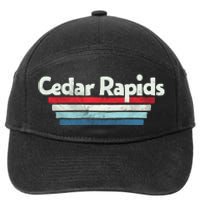 70s 80s Cedar Rapids Iowa 7-Panel Snapback Hat