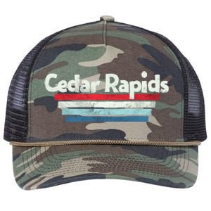 70s 80s Cedar Rapids Iowa Retro Rope Trucker Hat Cap