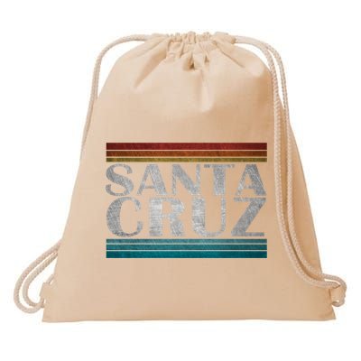 70s 80s Ca California Holiday Summer Santa Cruz Beach Sunset Gift Drawstring Bag