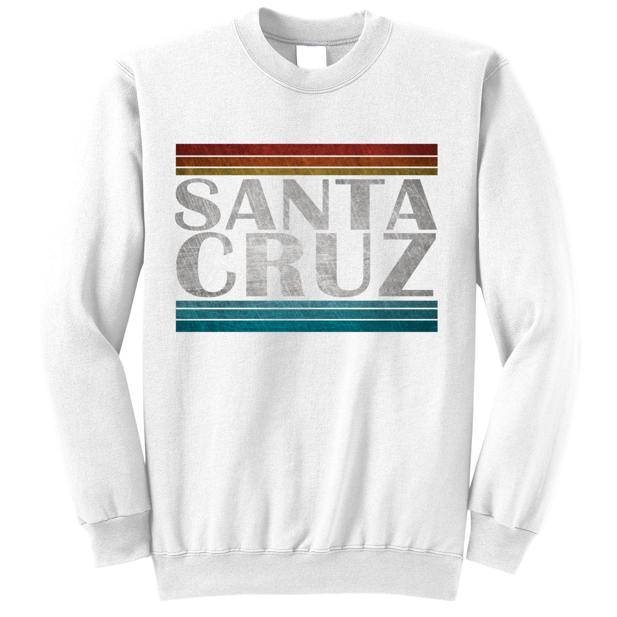 70s 80s Ca California Holiday Summer Santa Cruz Beach Sunset Gift Sweatshirt