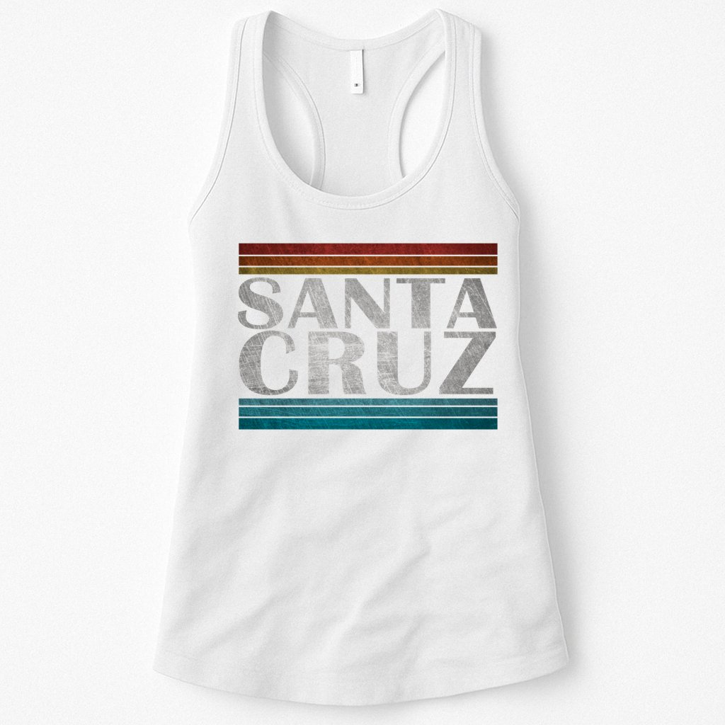 70s 80s Ca California Holiday Summer Santa Cruz Beach Sunset Gift Womens Tank Top