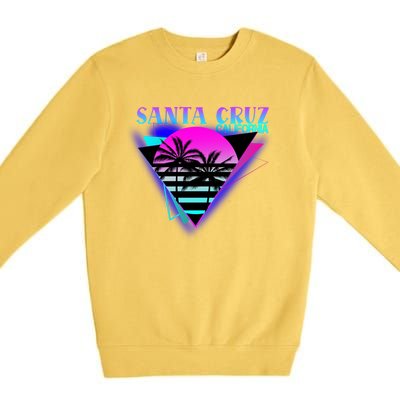 70er 80er In California City Santa Cruz Gift Premium Crewneck Sweatshirt