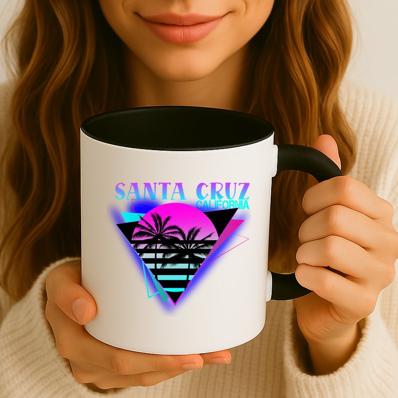 70er 80er In California City Santa Cruz Gift Mug