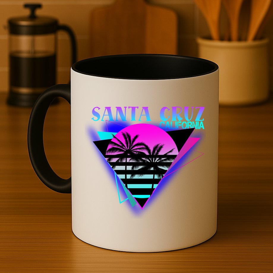 70er 80er In California City Santa Cruz Gift Mug