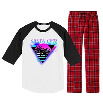 70er 80er In California City Santa Cruz Gift Raglan Sleeve Pajama Set