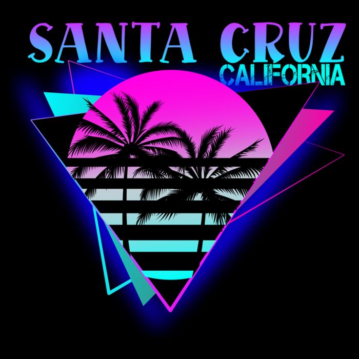 70er 80er In California City Santa Cruz Gift Flatbill Hat