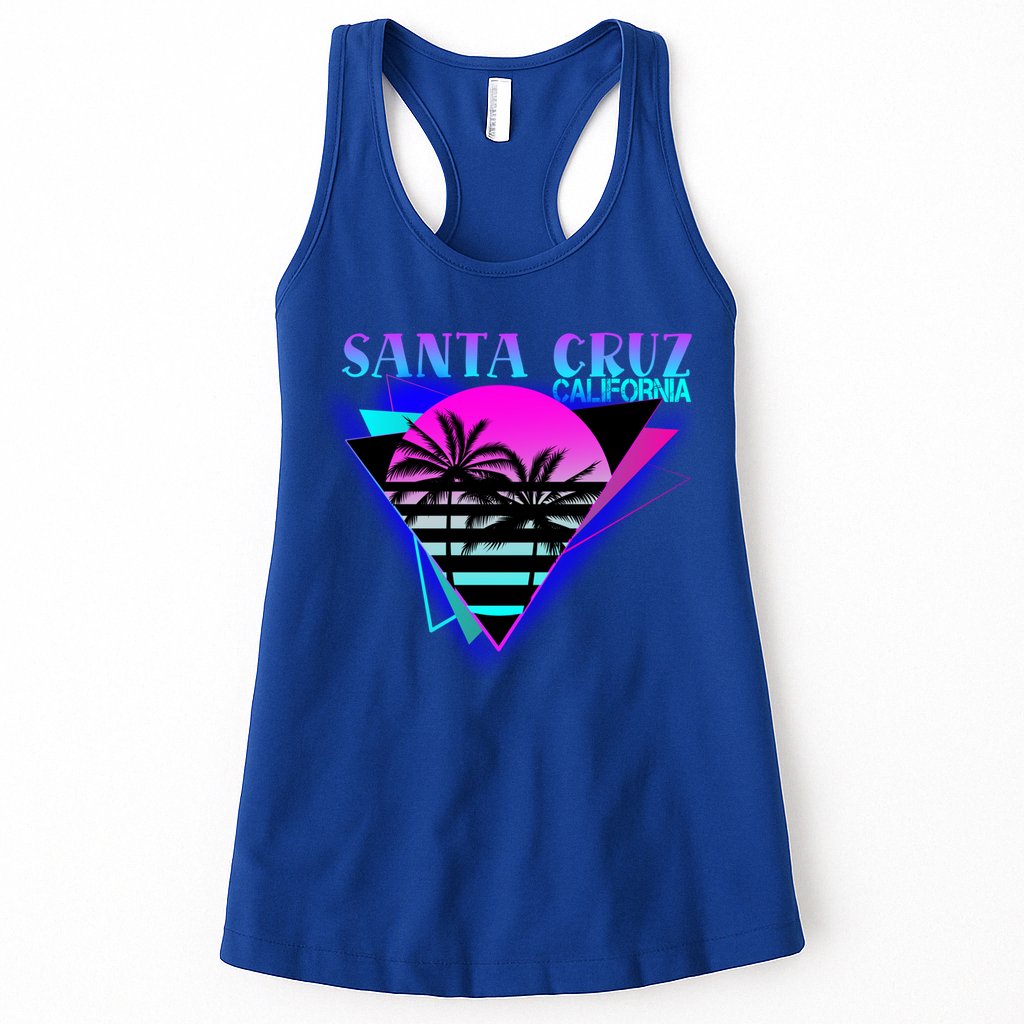 70er 80er In California City Santa Cruz Gift Womens Tank Top