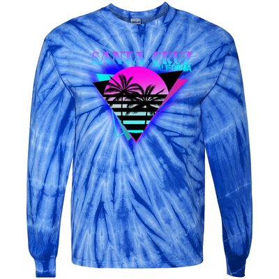 70er 80er In California City Santa Cruz Gift Tie-Dye Long Sleeve Shirt