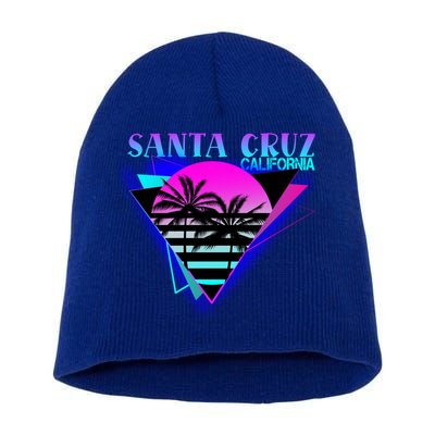 70er 80er In California City Santa Cruz Gift Short Acrylic Beanie