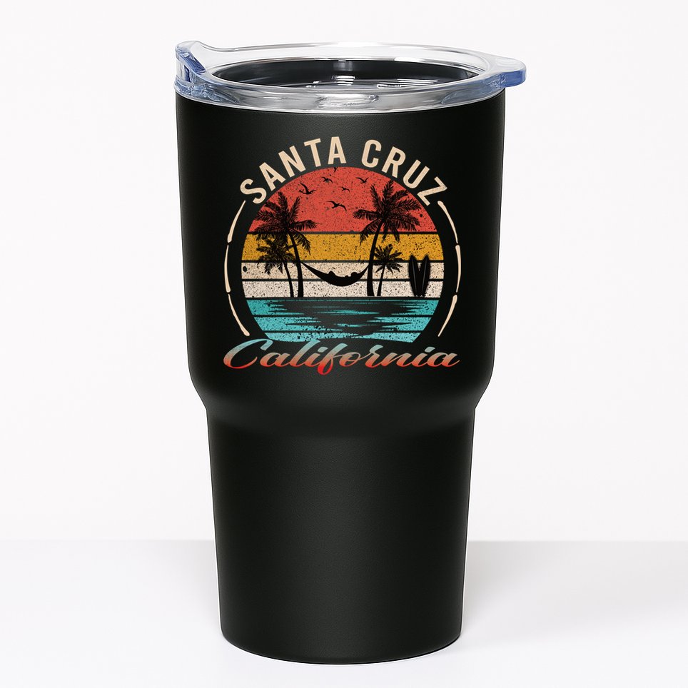 70s 80s In California City Santa Cruz Tumbler