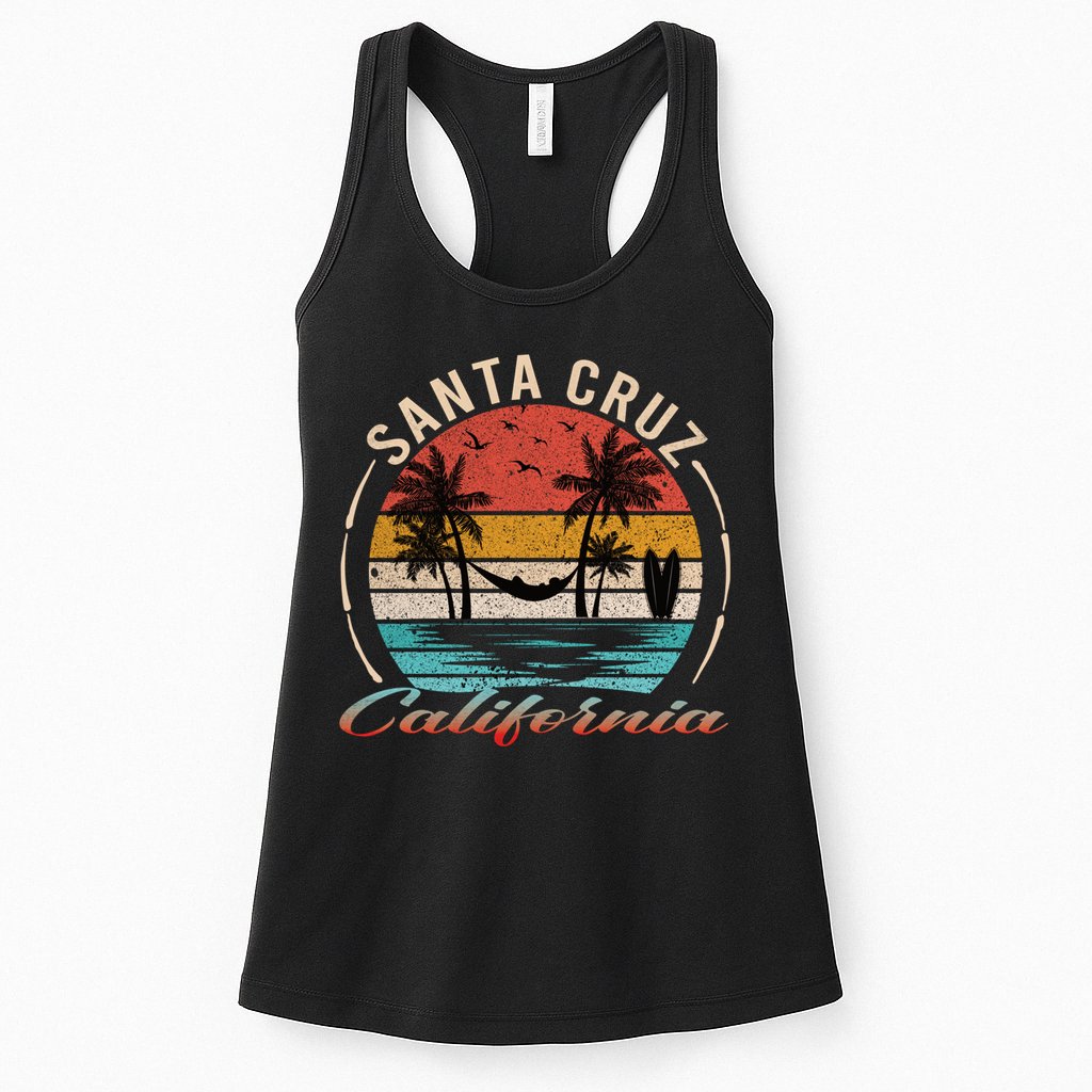 70s 80s In California City Santa Cruz Womens Tank Top