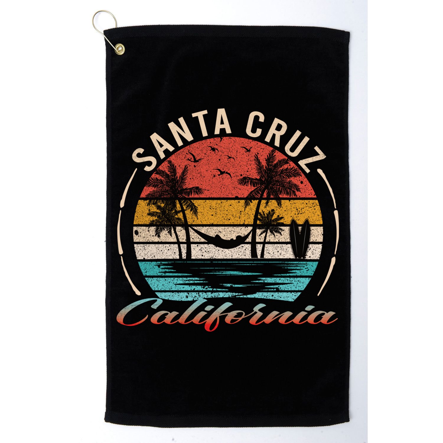 70s 80s In California City Santa Cruz Golf Towel