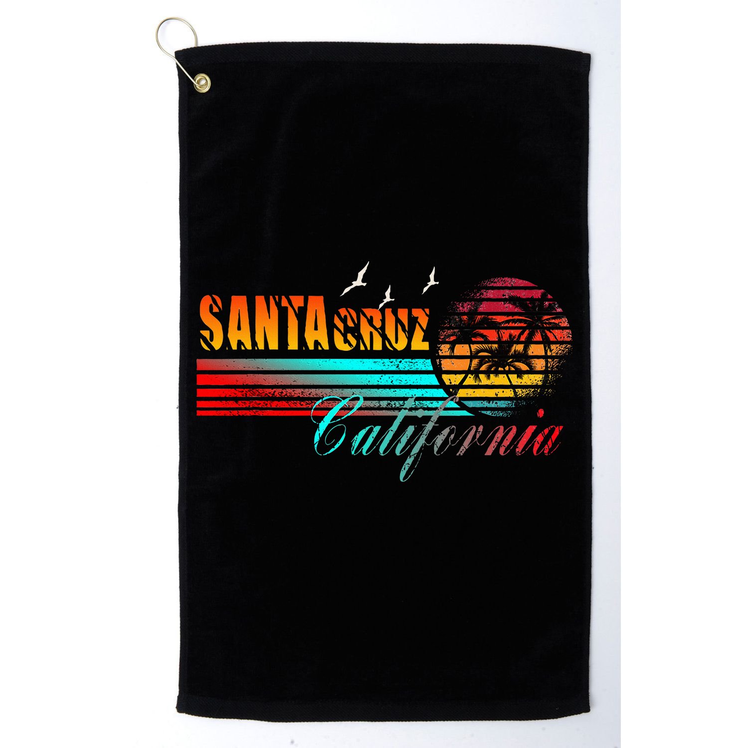 70s 80s In California City Santa Cruz Golf Towel