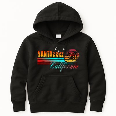 70s 80s In California City Santa Cruz Kids Hoodie