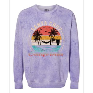 70s 80s In California City Santa Cruz Great Gift Colorblast Crewneck Sweatshirt