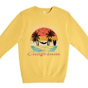 70s 80s In California City Santa Cruz Great Gift Premium Crewneck Sweatshirt