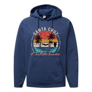 70s 80s In California City Santa Cruz Great Gift Performance Fleece Hoodie