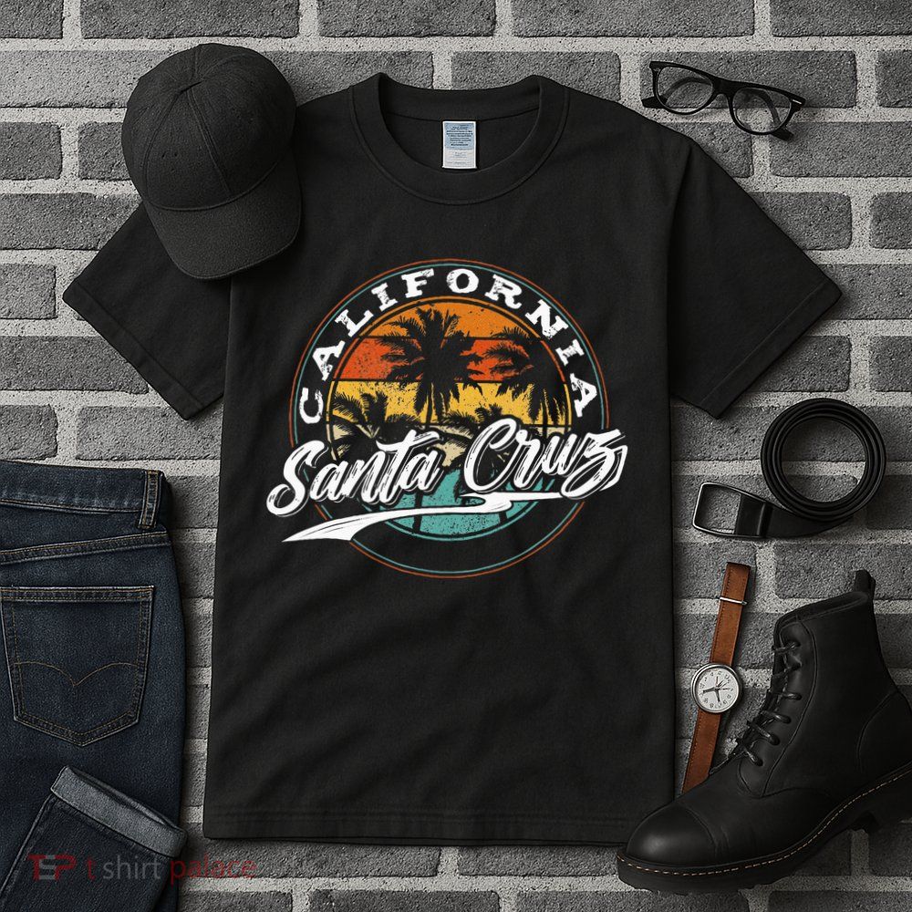 70s 80s In California City Santa Cruz Surfing Tall T-Shirt