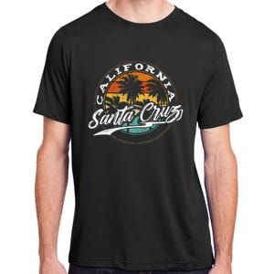 70s 80s In California City Santa Cruz Surfing Adult ChromaSoft Performance T-Shirt