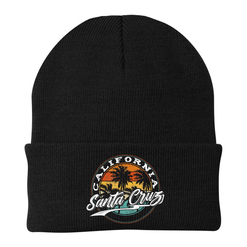 70s 80s In California City Santa Cruz Surfing Beanie