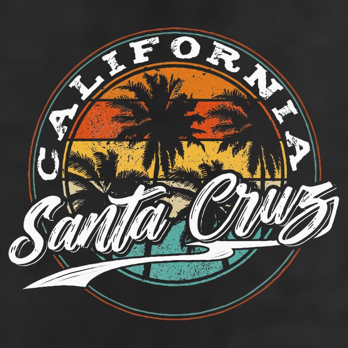 70s 80s In California City Santa Cruz Surfing Beanie