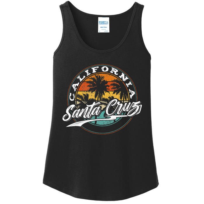 70s 80s In California City Santa Cruz Surfing Ladies Essential Tank