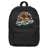 70s 80s In California City Santa Cruz Surfing 16 in Basic Backpack