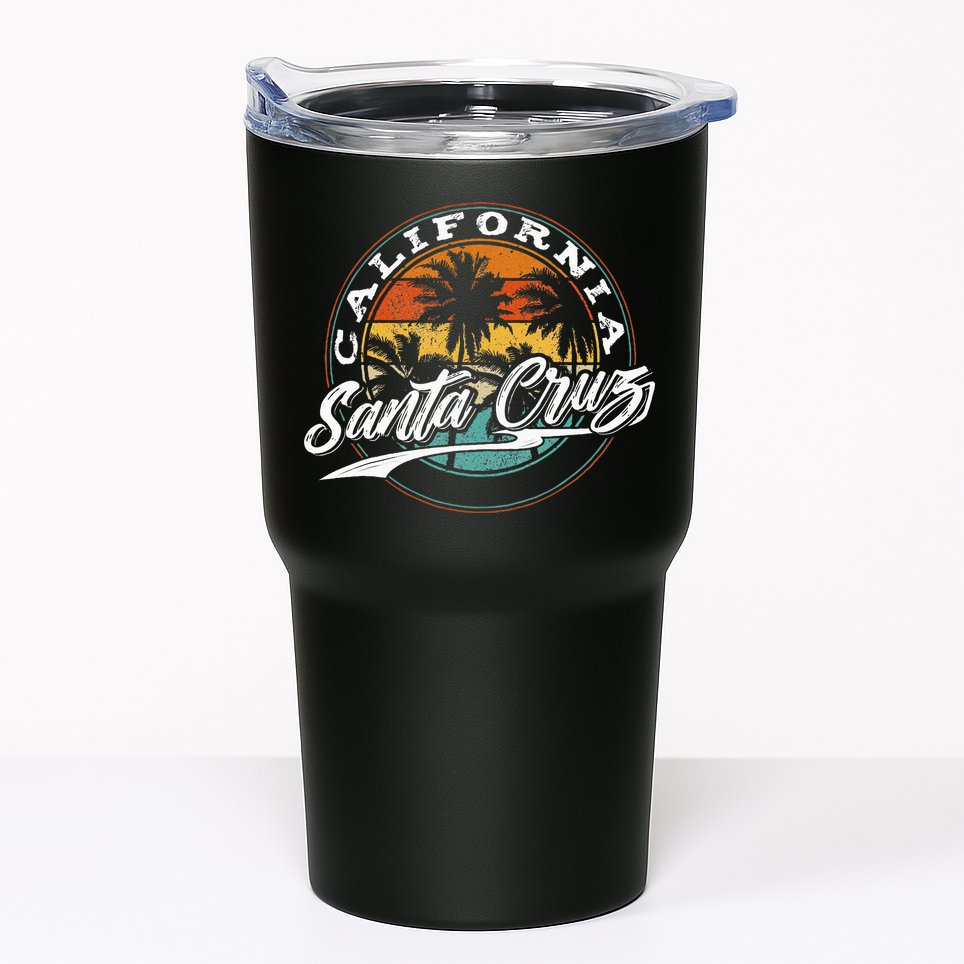 70s 80s In California City Santa Cruz Surfing Tumbler