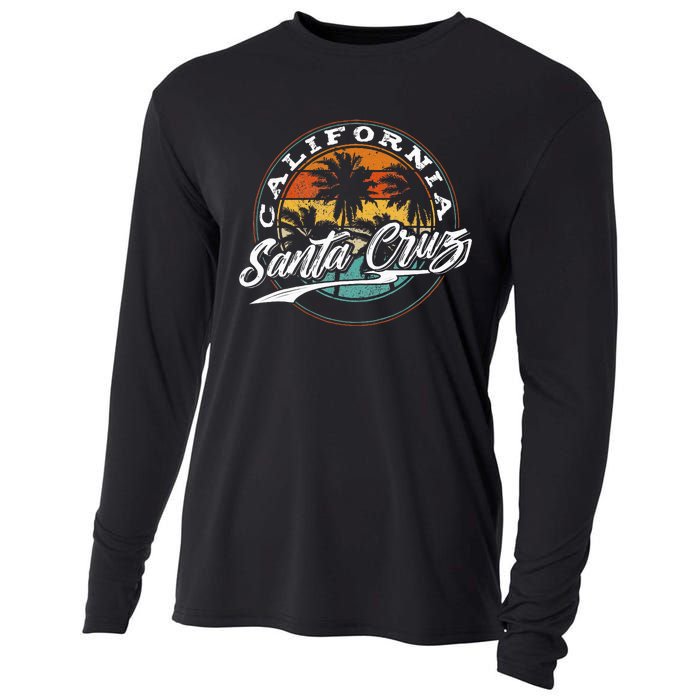 70s 80s In California City Santa Cruz Surfing Cooling Performance Long Sleeve Crew