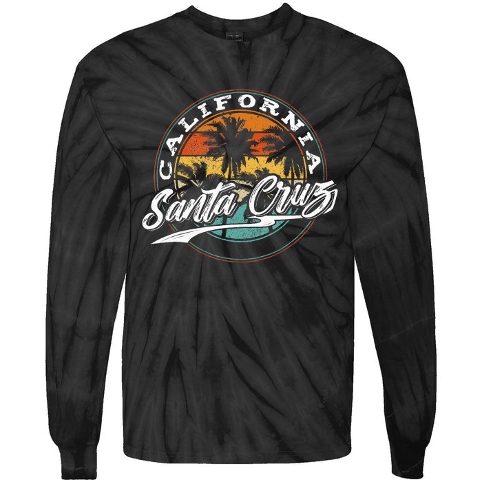 70s 80s In California City Santa Cruz Surfing Tie-Dye Long Sleeve Shirt