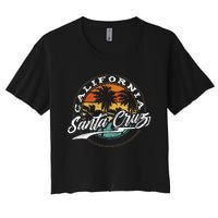 70s 80s In California City Santa Cruz Surfing Women's Crop Top Tee