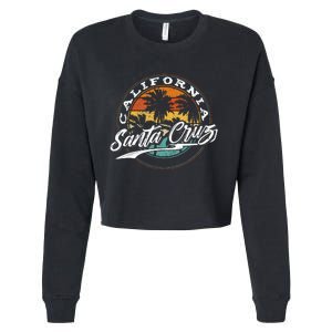 70s 80s In California City Santa Cruz Surfing Cropped Pullover Crew