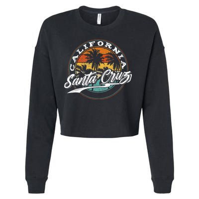 70s 80s In California City Santa Cruz Surfing Cropped Pullover Crew