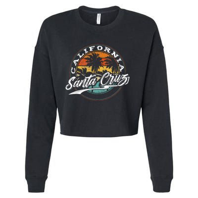 70s 80s In California City Santa Cruz Surfing Cropped Pullover Crew