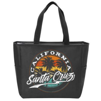 70s 80s In California City Santa Cruz Surfing Zip Tote Bag