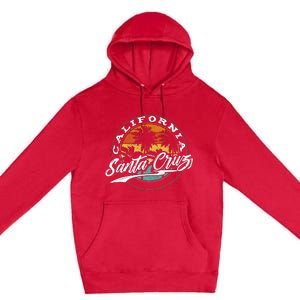 70s 80s In California City Santa Cruz Surfing Premium Pullover Hoodie