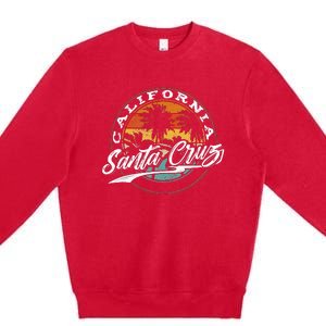 70s 80s In California City Santa Cruz Surfing Premium Crewneck Sweatshirt