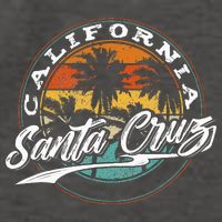 70s 80s In California City Santa Cruz Surfing Vector Backpack