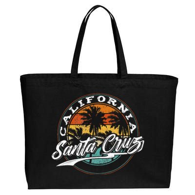 70s 80s In California City Santa Cruz Surfing Cotton Canvas Jumbo Tote