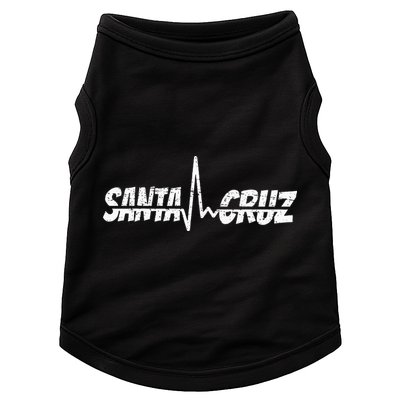 70s 80s In California City Santa Cruz Surfing Heart Rate Doggie Tank