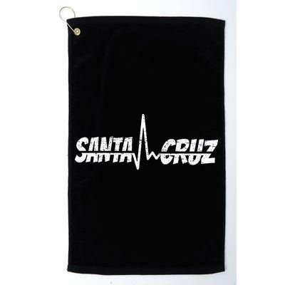 70s 80s In California City Santa Cruz Surfing Heart Rate Golf Towel