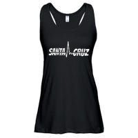 70s 80s In California City Santa Cruz Surfing Heart Rate Ladies Essential Flowy Tank