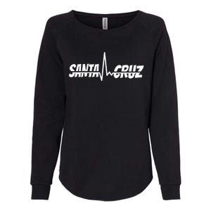 70s 80s In California City Santa Cruz Surfing Heart Rate Womens California Wash Sweatshirt