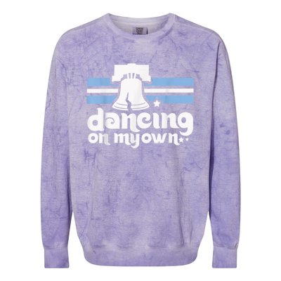 70s 80s Philly Dancing On My Own Philadelphia Baseball Colorblast Crewneck Sweatshirt