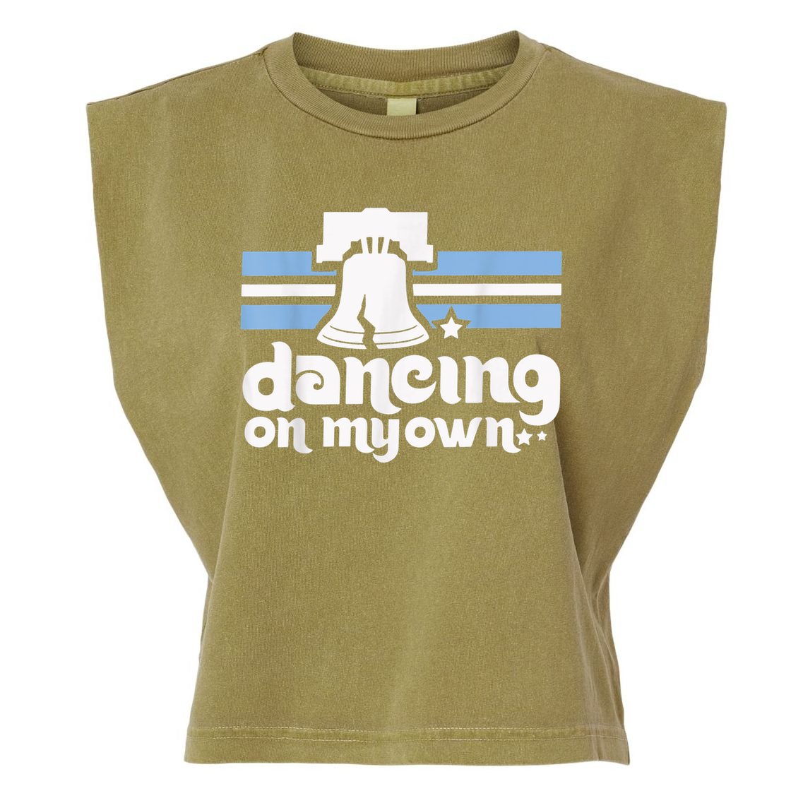 70s 80s Philly Dancing On My Own Philadelphia Baseball Garment-Dyed Women's Muscle Tee