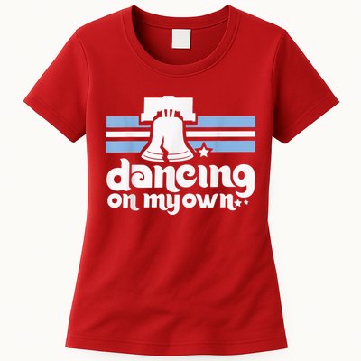 70s 80s Philly Dancing On My Own Philadelphia Baseball Womens T-Shirt