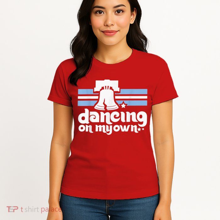70s 80s Philly Dancing On My Own Philadelphia Baseball Womens T-Shirt