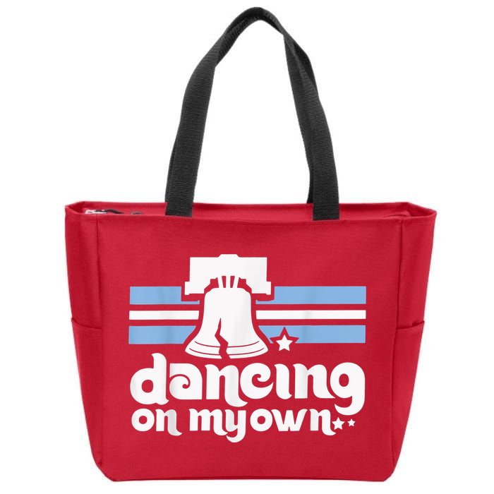 70s 80s Philly Dancing On My Own Philadelphia Baseball Zip Tote Bag